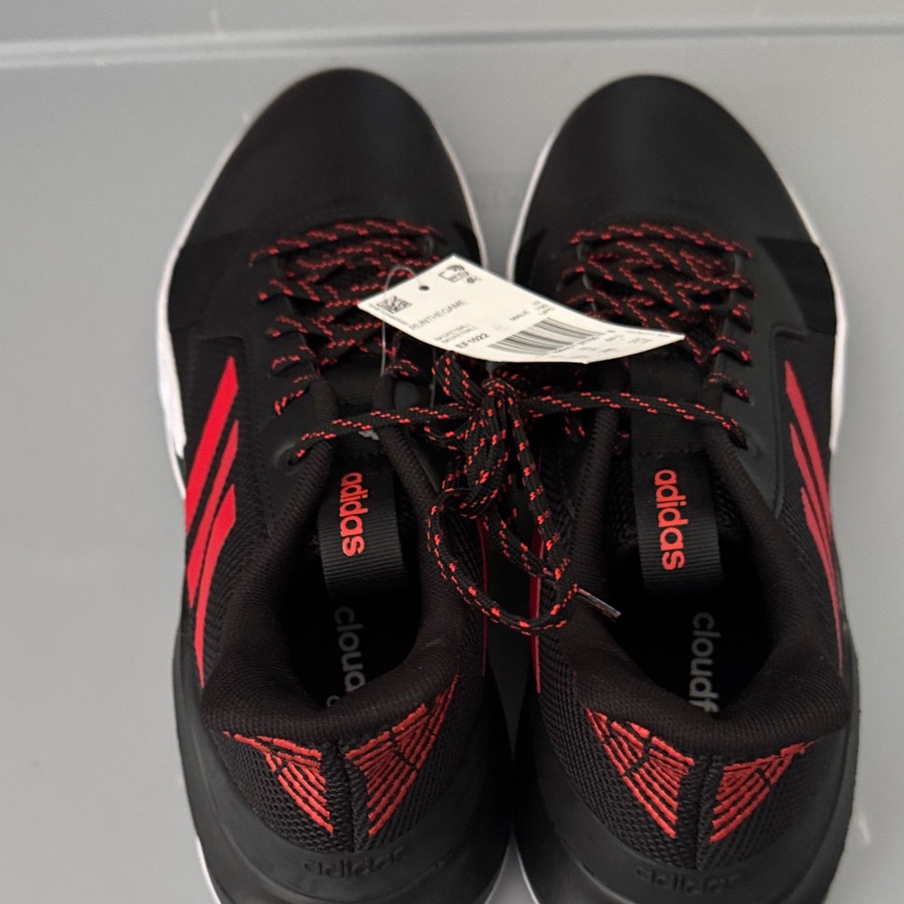 Adidas Men's Black and Red Athletic Shoes